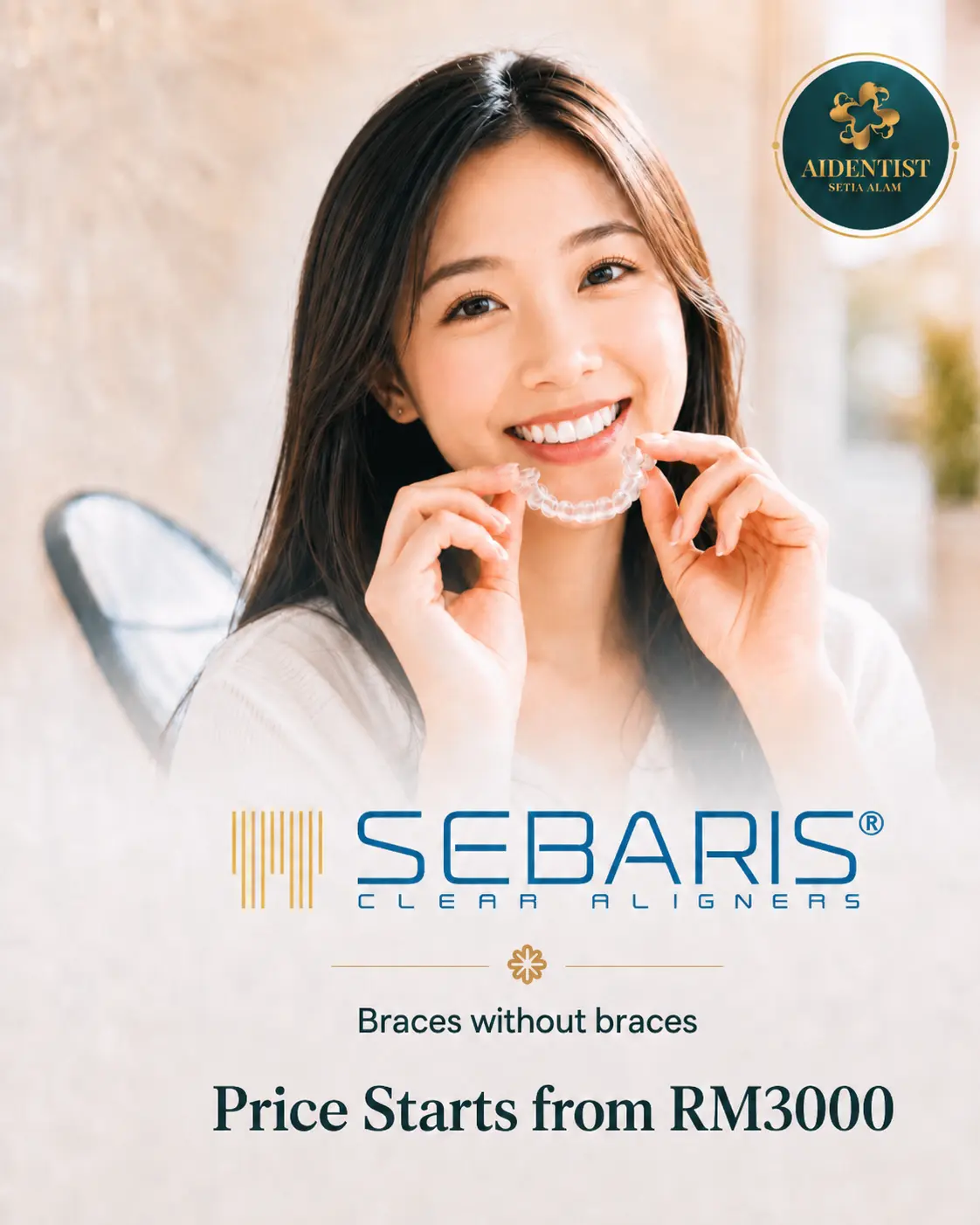 Sebaris Clear Aligners at Aidentist Setia Alam, prices from RM3,000