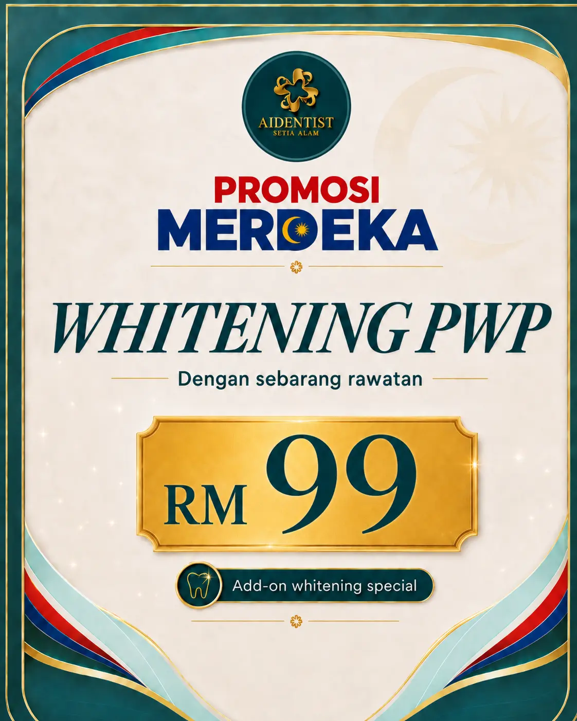 Merdeka whitening PWP add-on, RM99